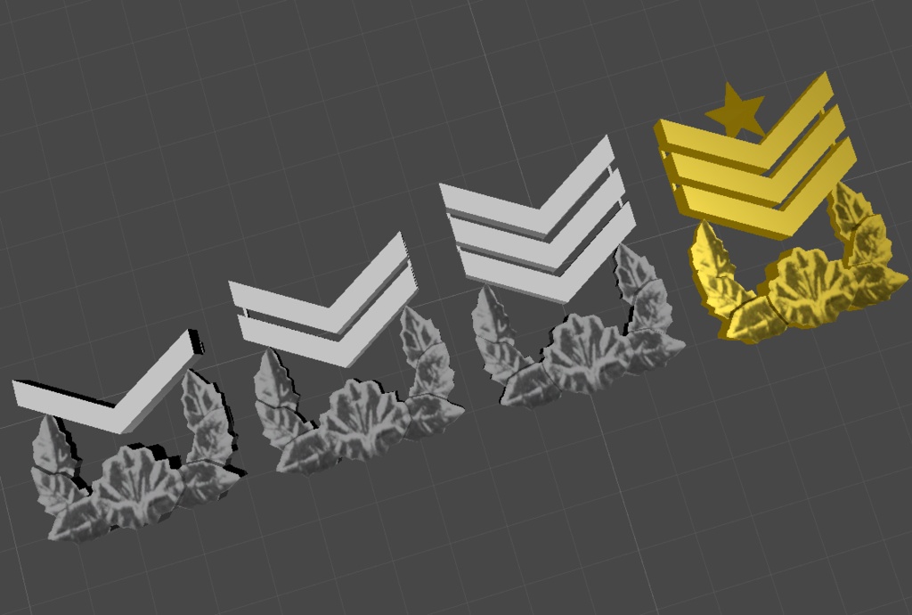 韓国軍副士官階級章 (Korean troops noncommissioned officer rank badge)