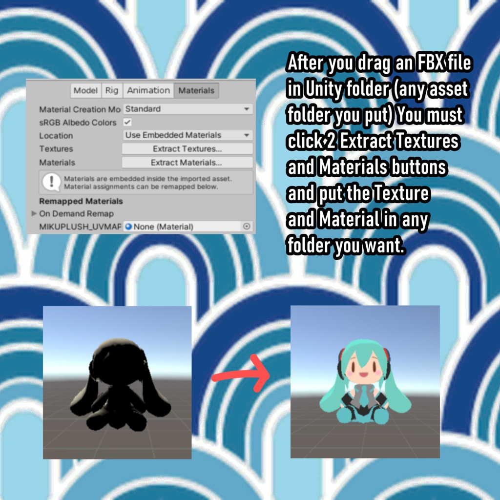 3D Model Miku Hatsune Plush (VRM Attachment)