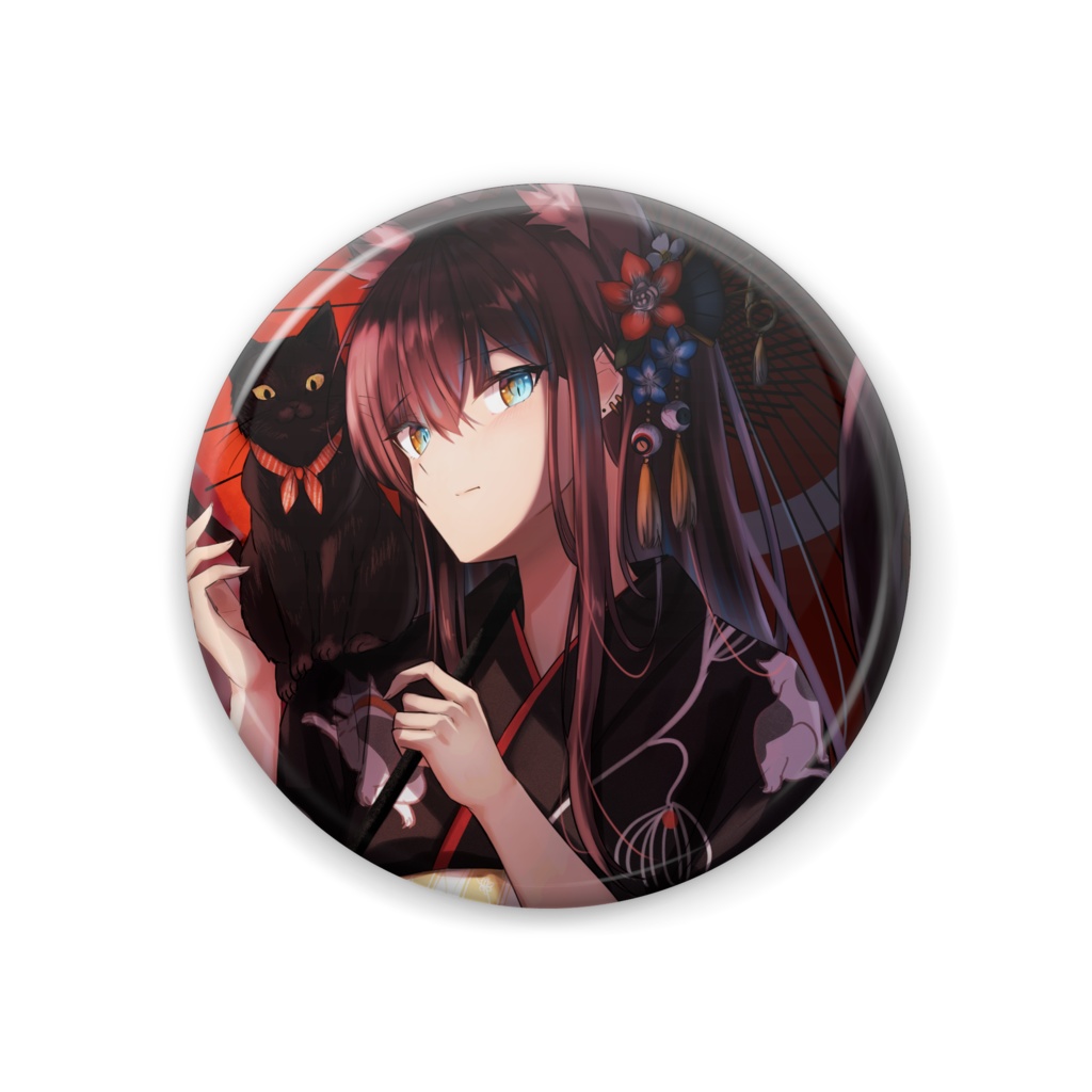 猫姫さん 缶バッジ