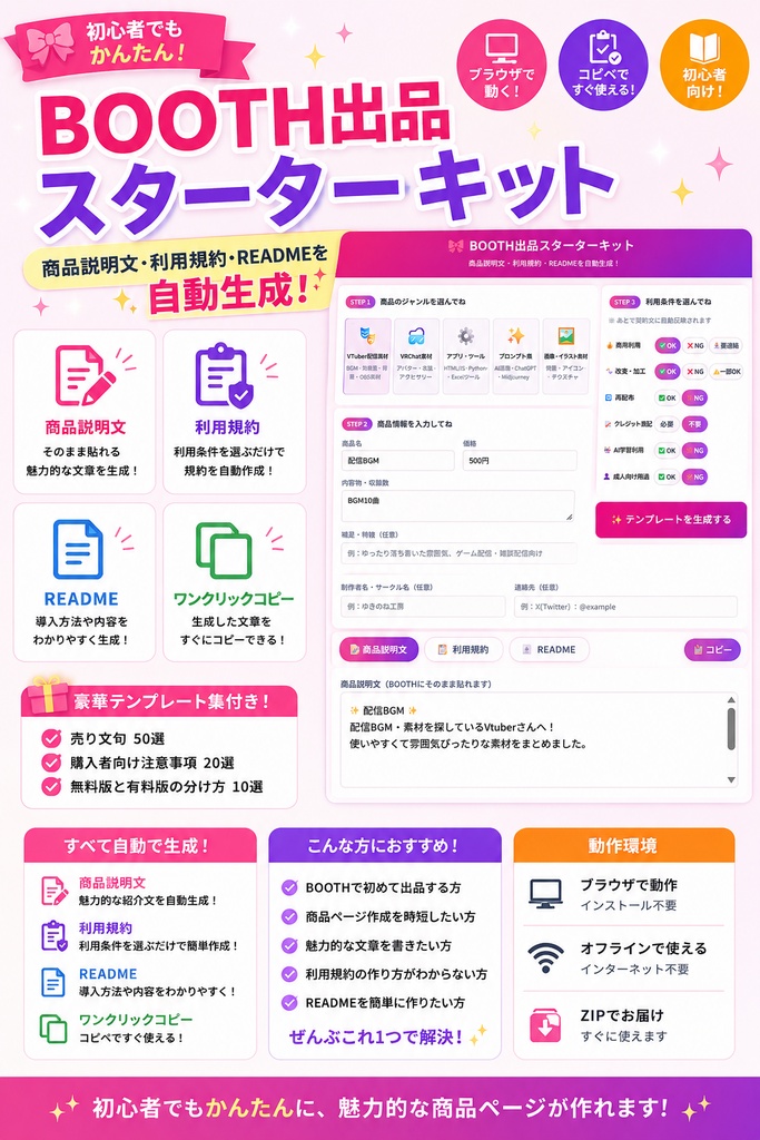 BOOTH出品スターターキット