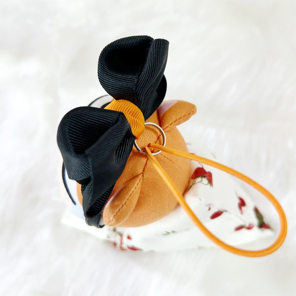 【全30色】ぬいぐるみ用まるみみ風リボンカチューシャ・黒(受注制作)