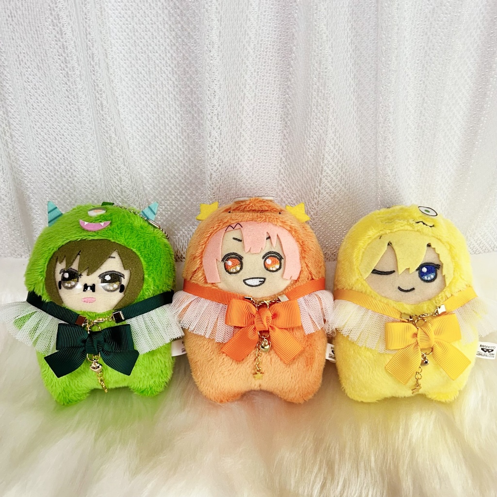 【全30色・ロング】ぬいぐるみ用付けフリル / 付け襟 / サッシュリボン(受注制作)