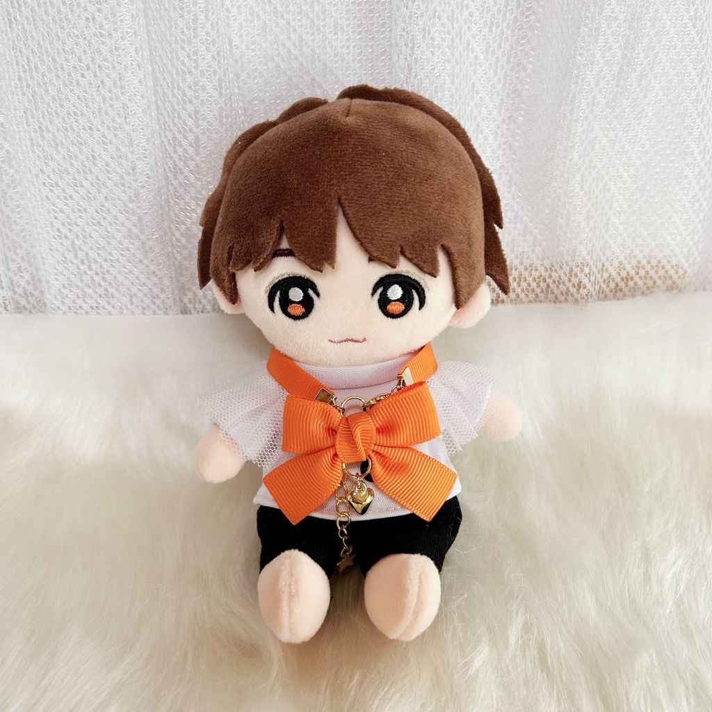 【全30色・ショート】ぬいぐるみ用付けフリル / 付け襟 / サッシュリボン(受注制作)