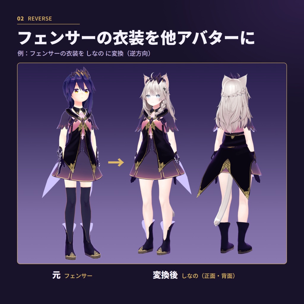 【VRChat】フェンサー用 もちふぃった~ 変換プロファイル(順方向・逆方向)【非公式】