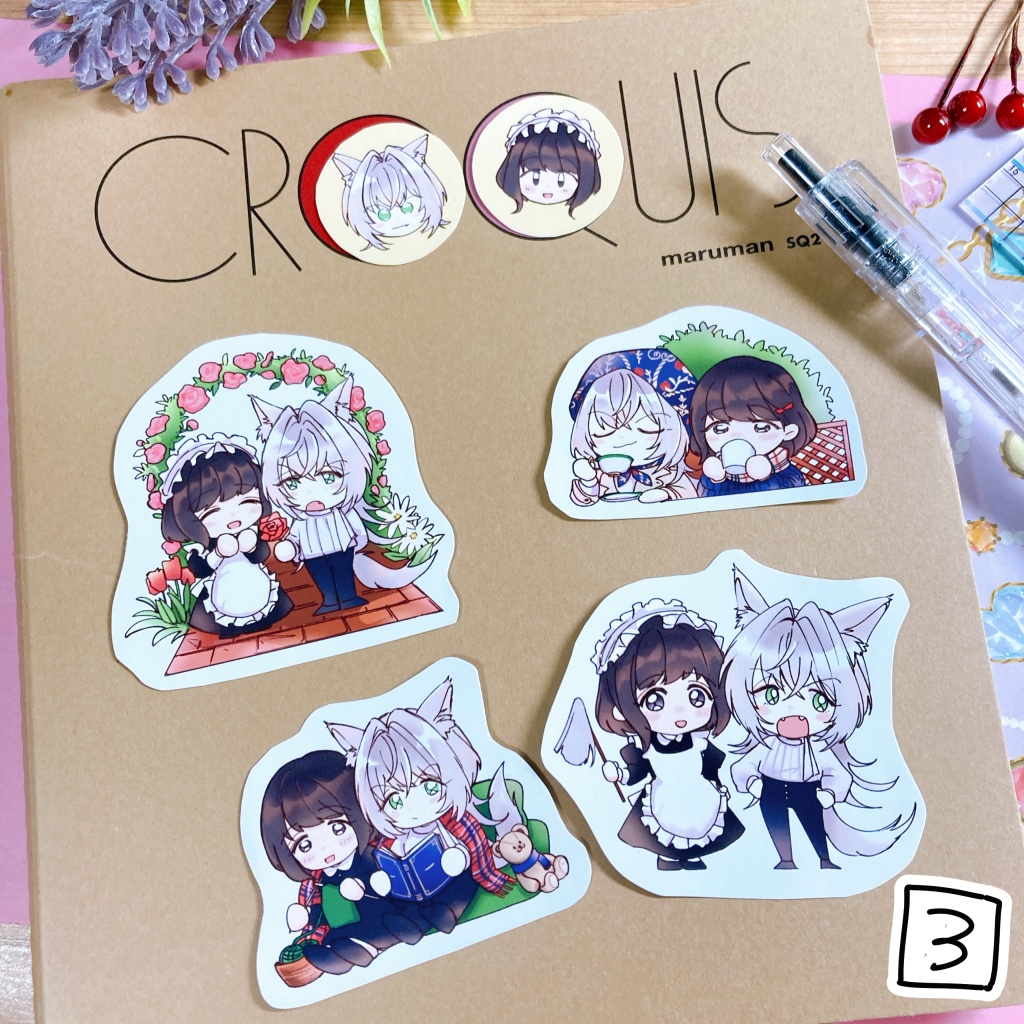 つき屋のうちの子シール