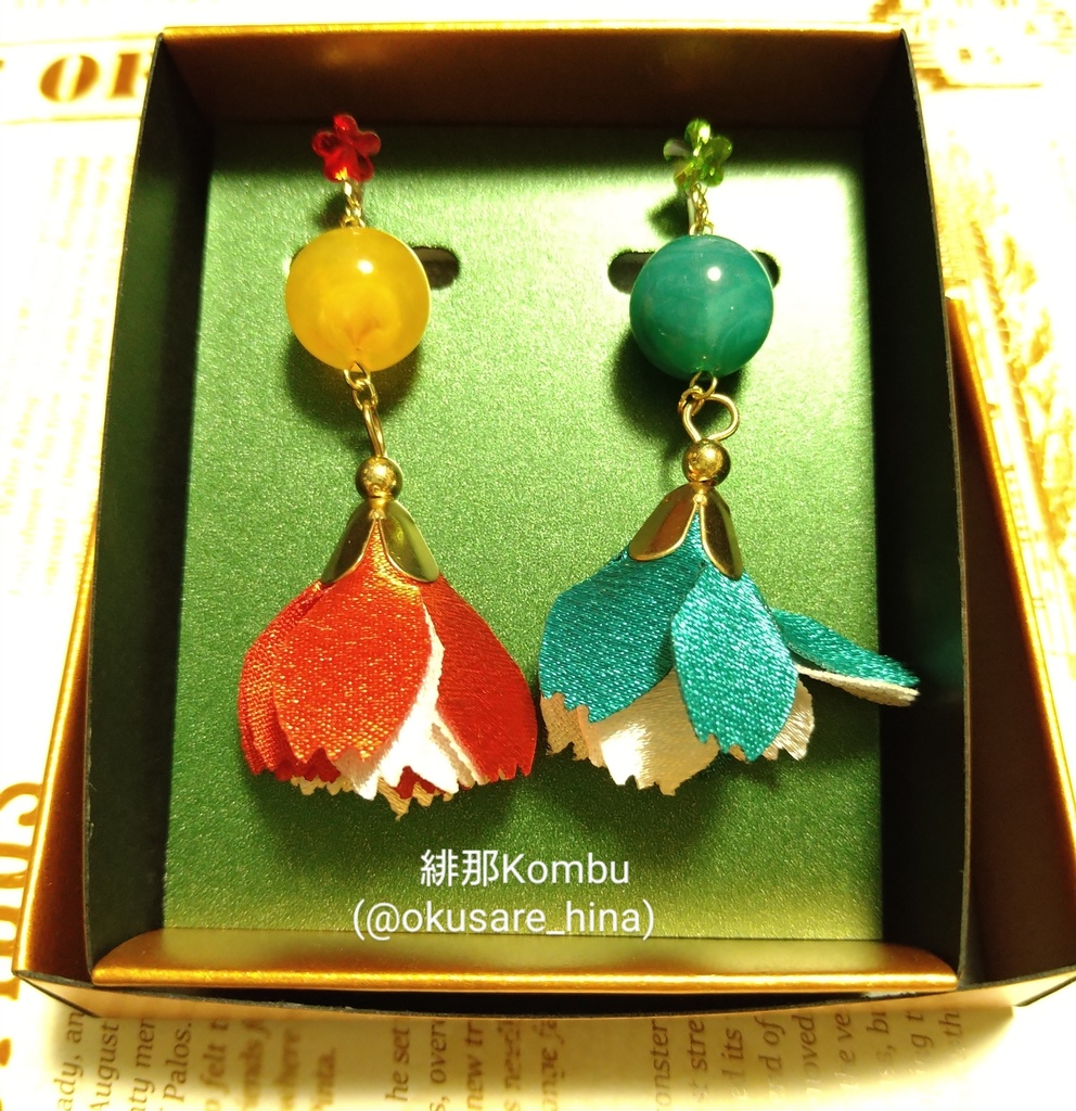 ノンホールピアス 桜タッセル