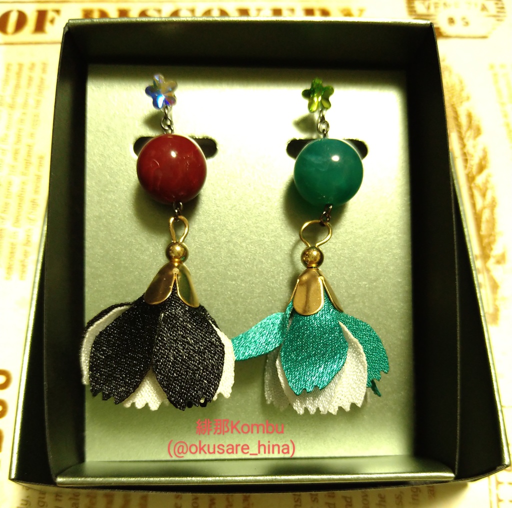 ノンホールピアス 桜タッセル