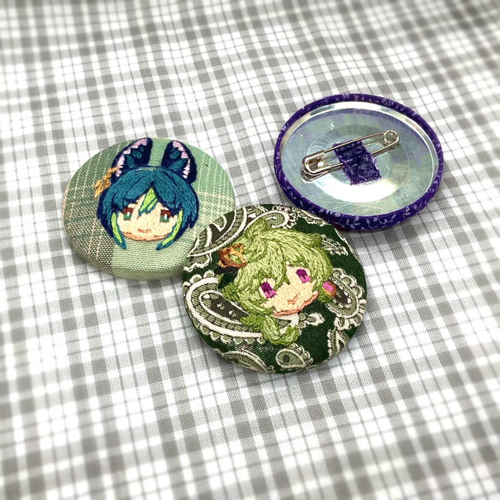 刺繍缶バッジ -原神 スメール-
