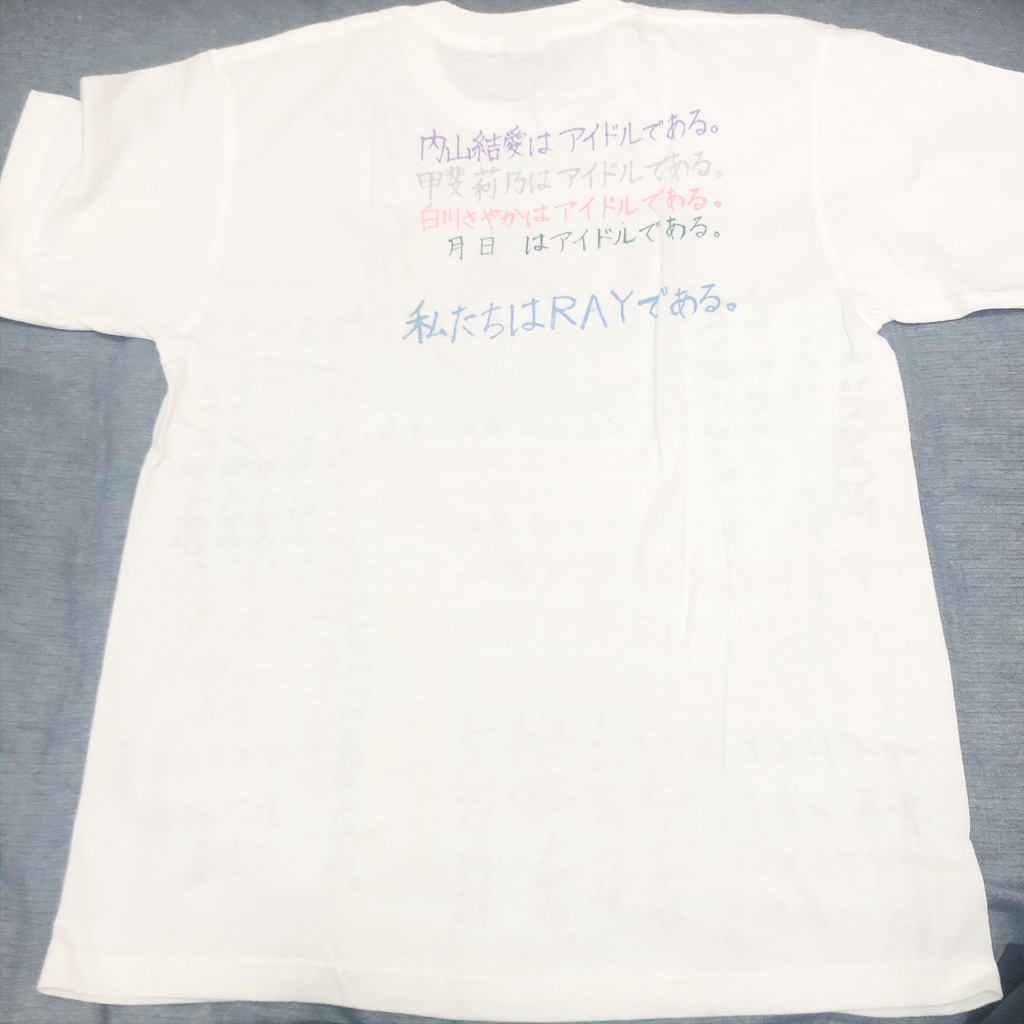 白川さやか 落書きｔシャツ２時間 アイドルとは何かがわかるｔシャツ サインありチェキ券１枚付き Ray公式通販 Booth