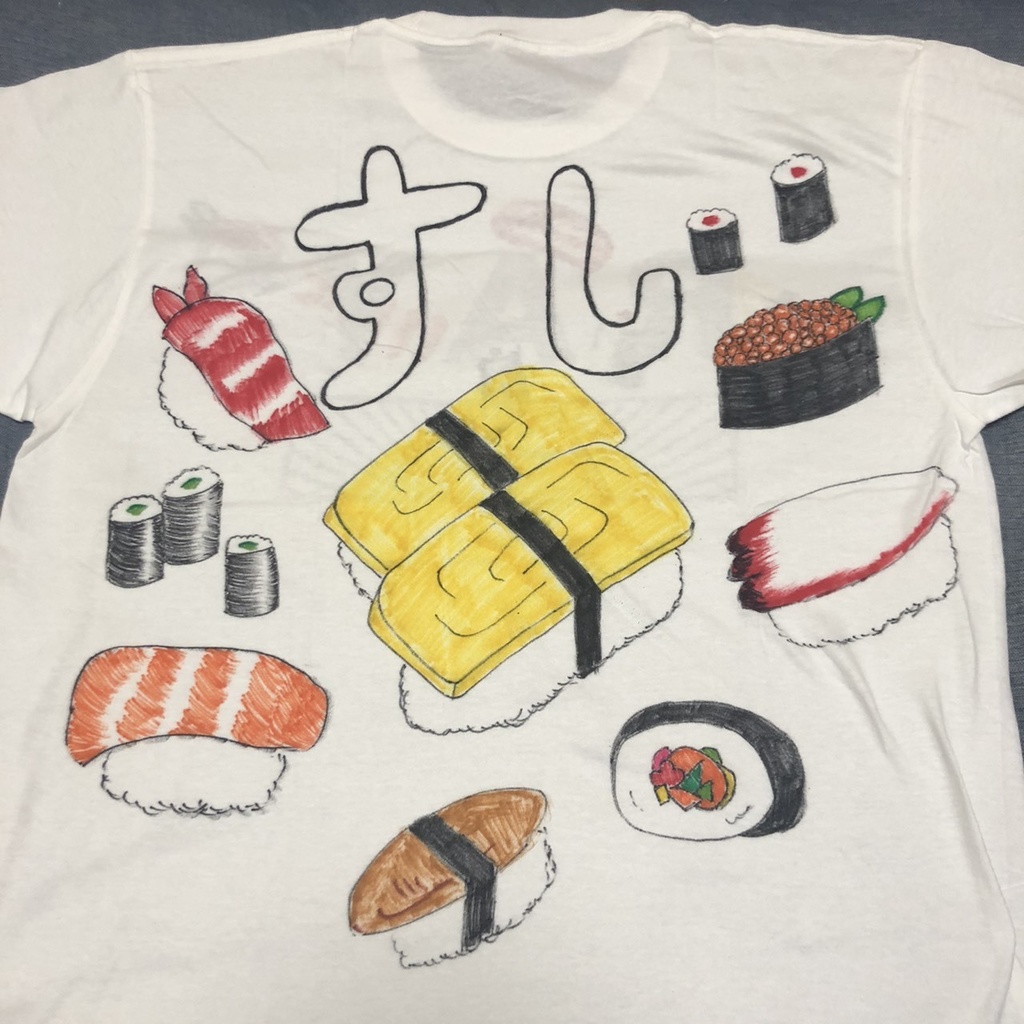 内山結愛 落書きｔシャツ１時間 恥ずかしくて すし を伝えられない すし Tシャツ サインありチェキ券１枚付き Ray公式通販 Booth