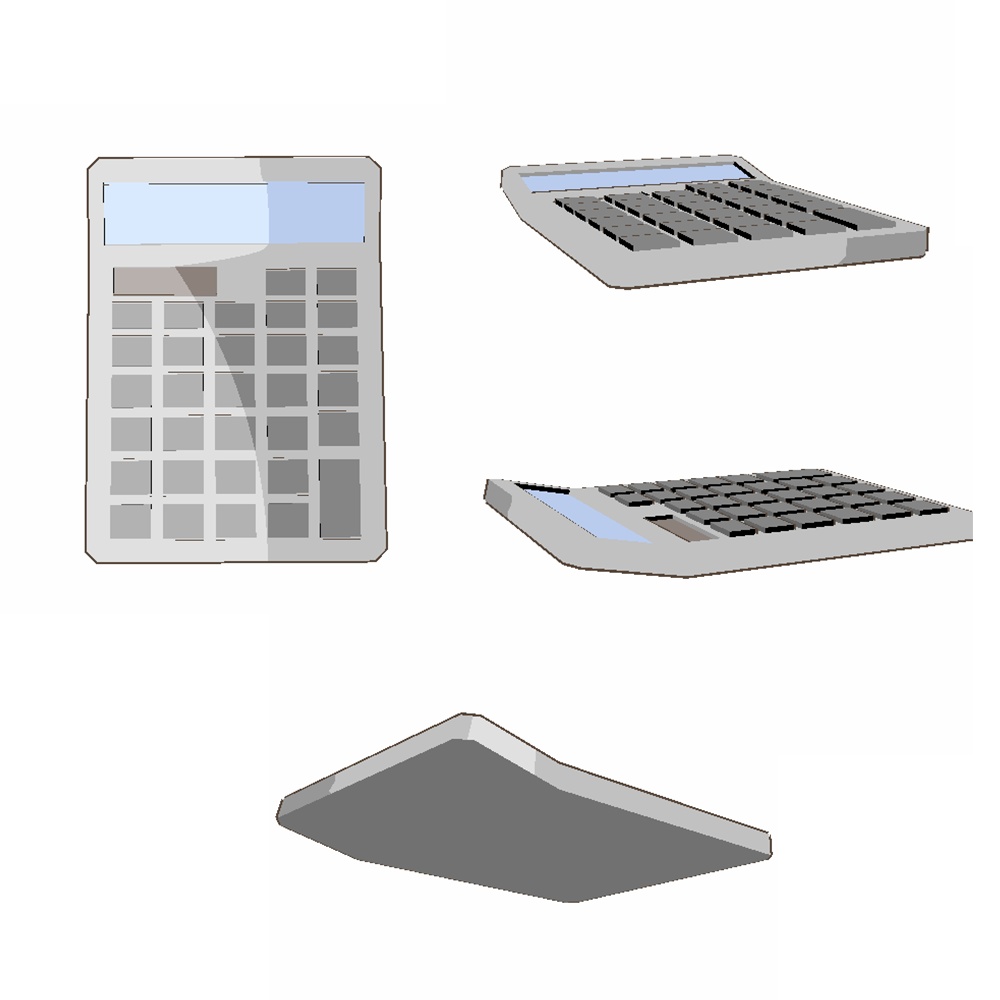 【3Dモデル】電卓