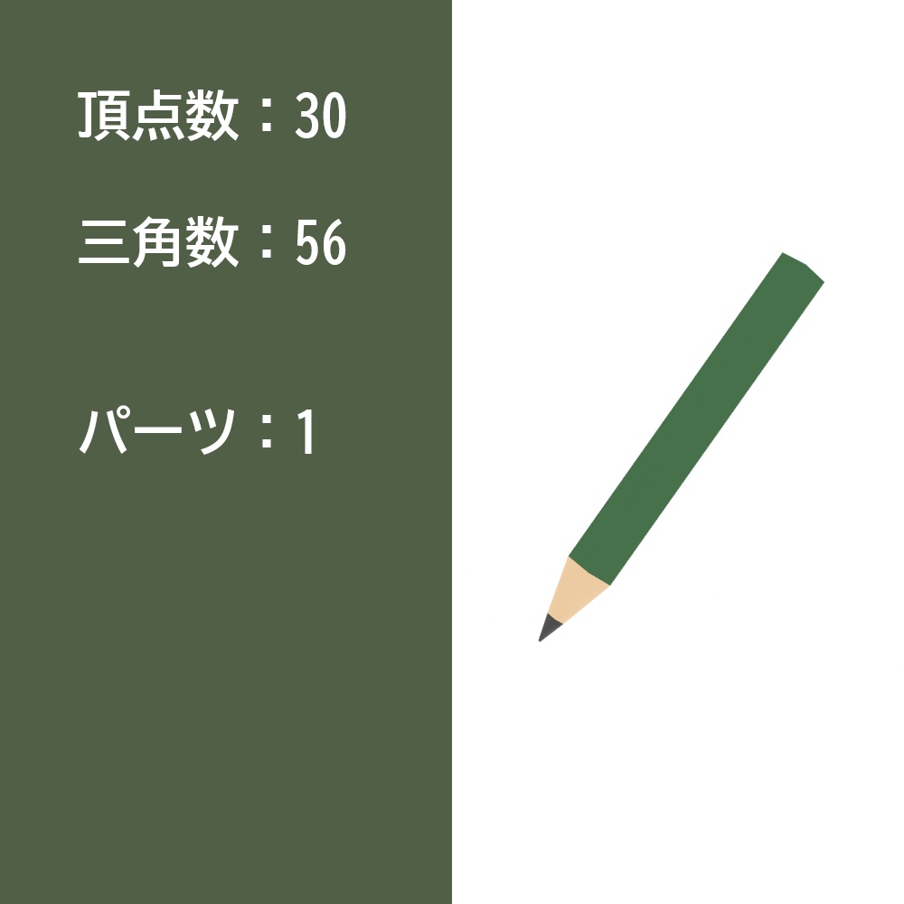 【3Dモデル】鉛筆と消しゴム