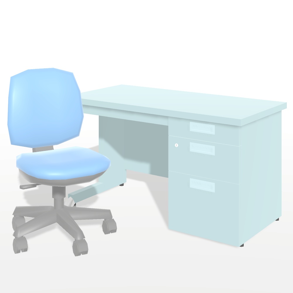 【3Dモデルセット】オフィスデスクセット