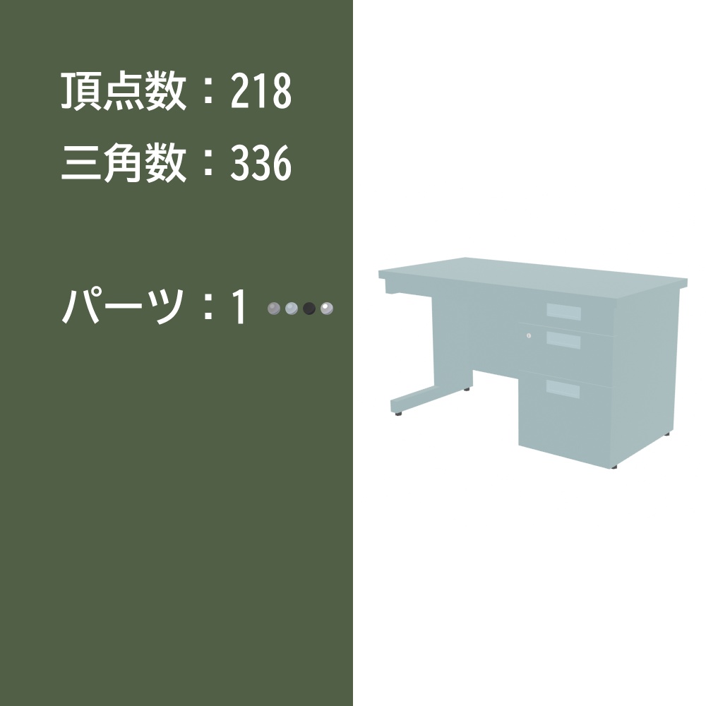 【3Dモデルセット】オフィスデスクセット