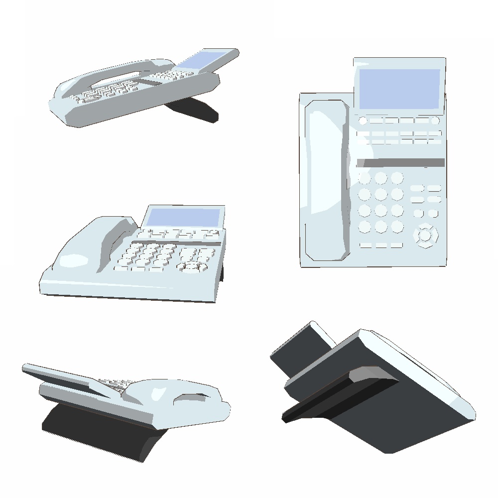 【3Dモデル】ビジネスフォン