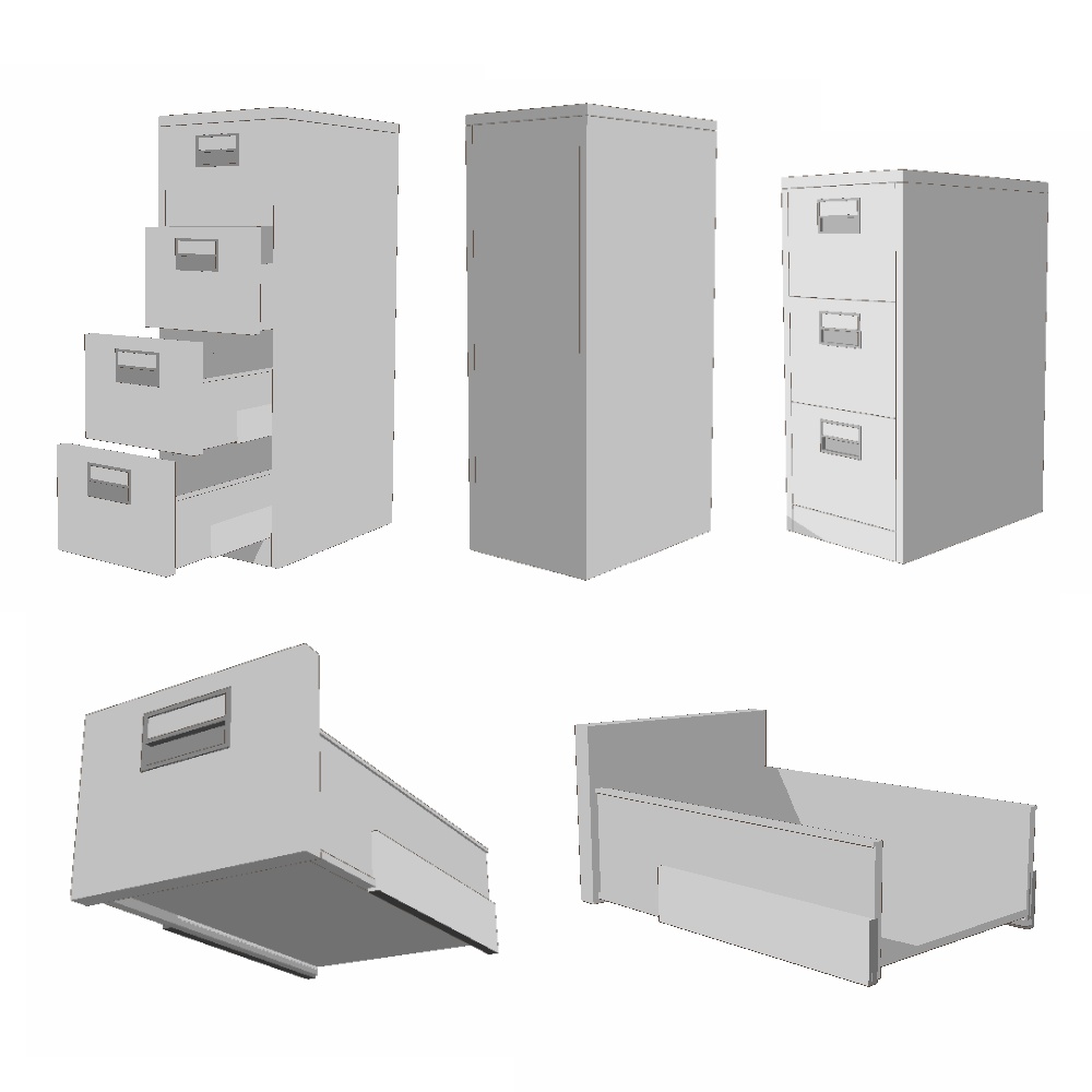 【3Dモデル】ファイルキャビネット