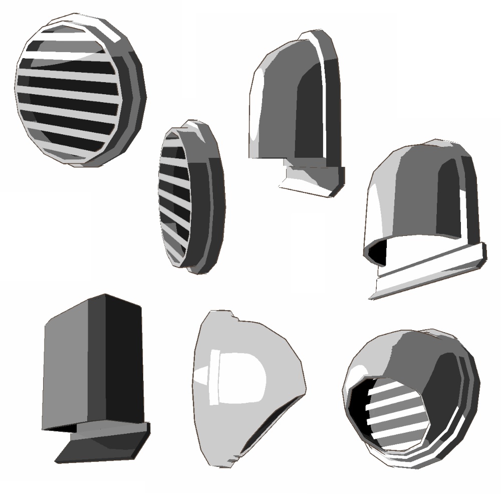 【3Dモデル】換気口