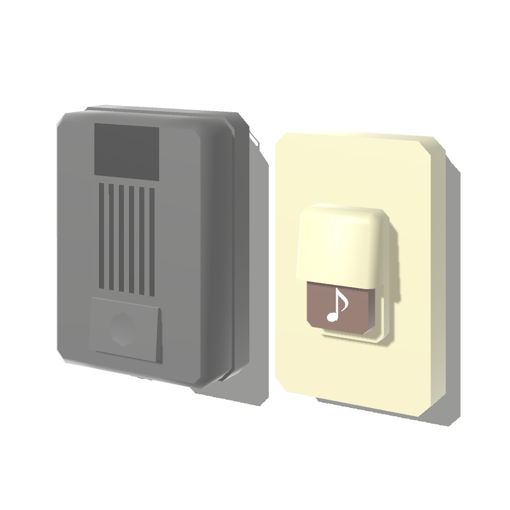【3Dモデル】インターホン