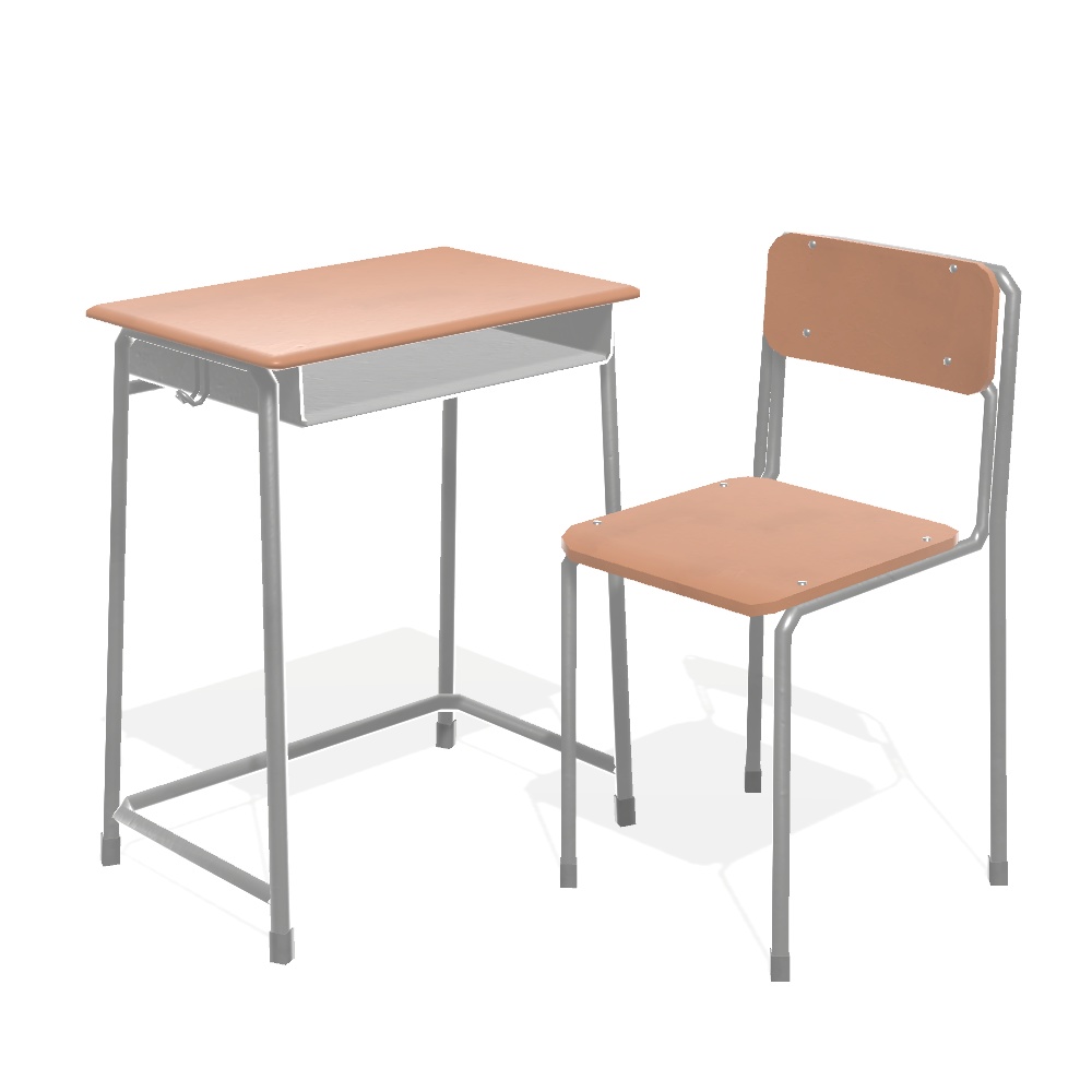 【3Dモデル】学校机