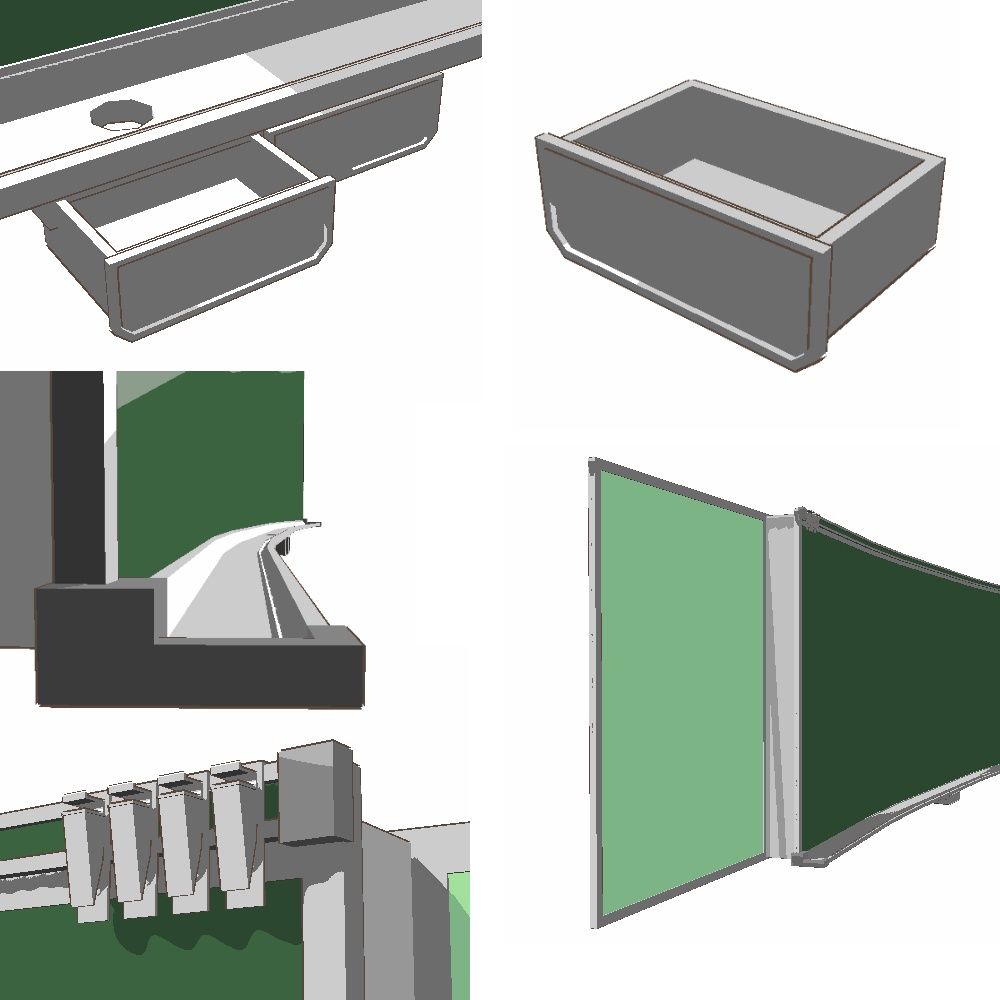 【3Dモデル】曲面黒板