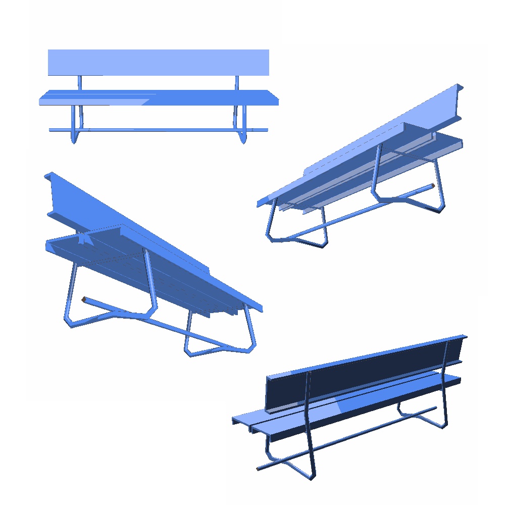【3Dモデル】ベンチ