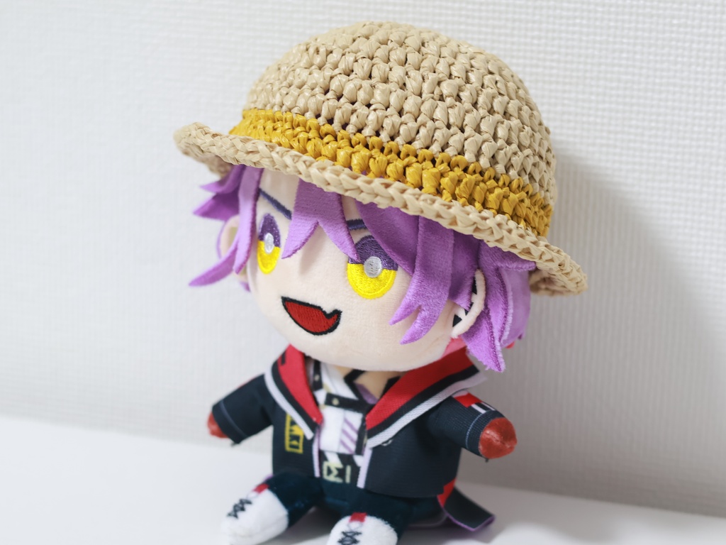 にじぬいサイズ 麦わら帽子 黄色