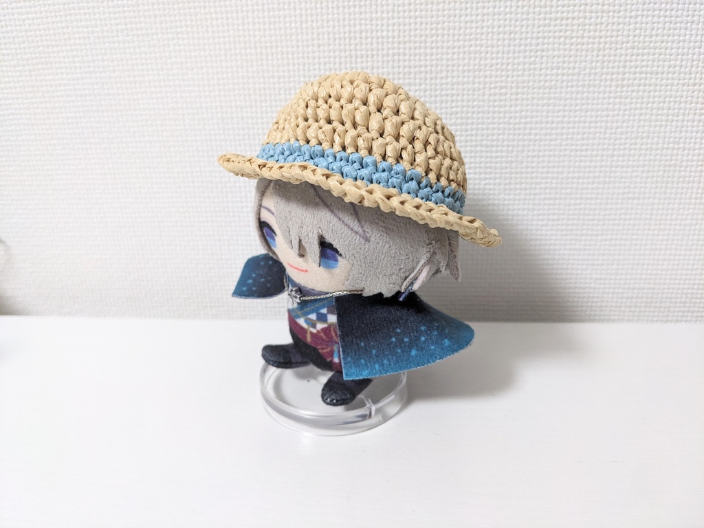 ぱぺ用 麦わら帽子 水色