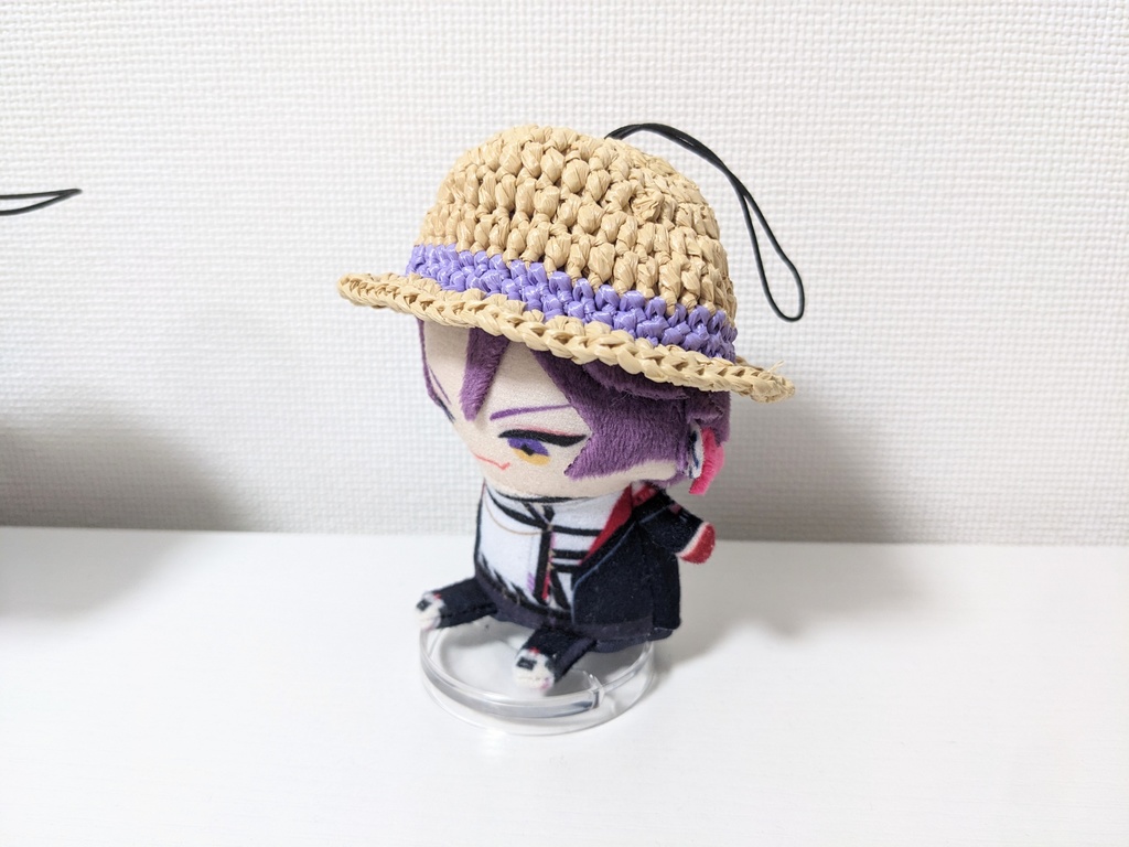 ぱぺ用 麦わら帽子 紫