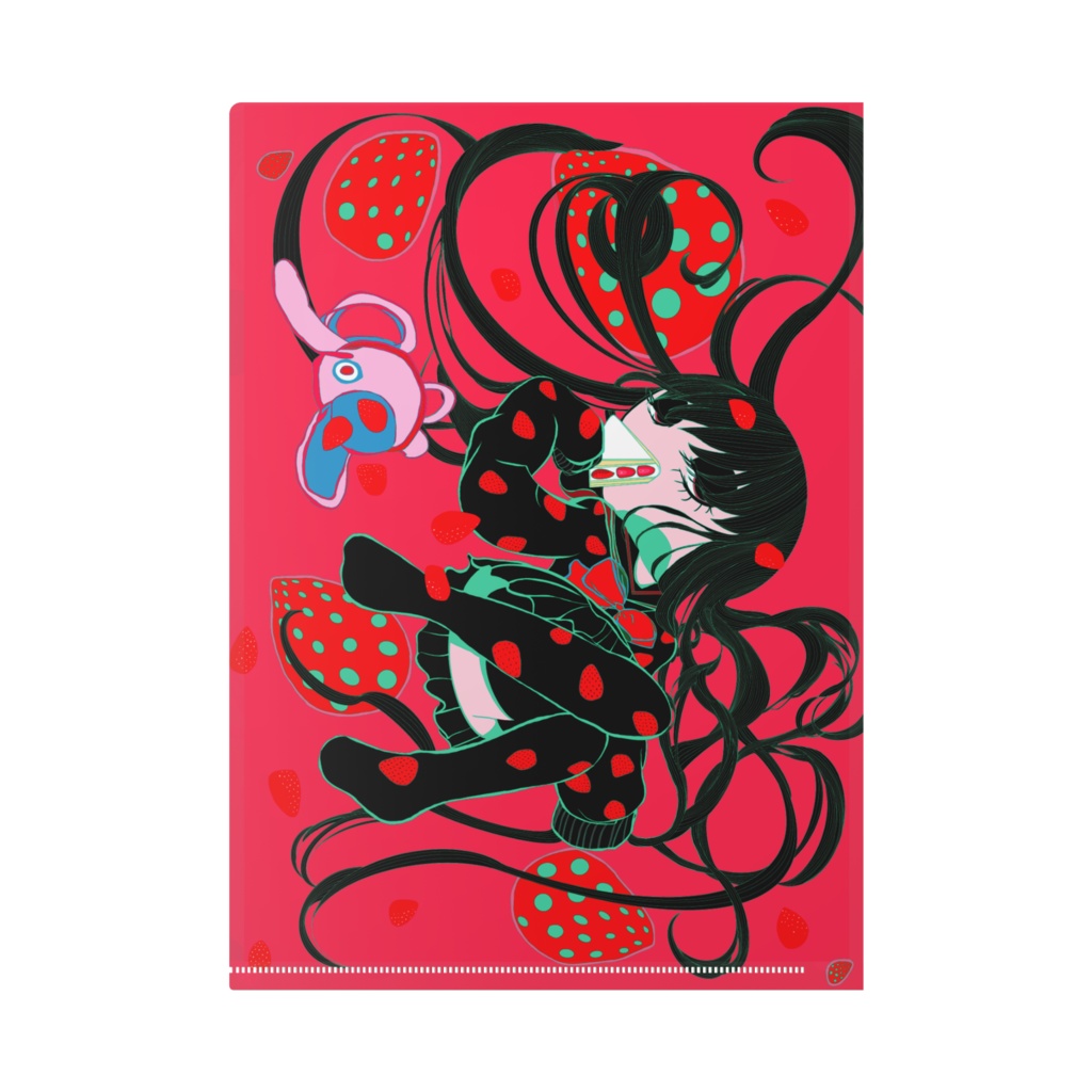 苺サンドのクリアファイルA4