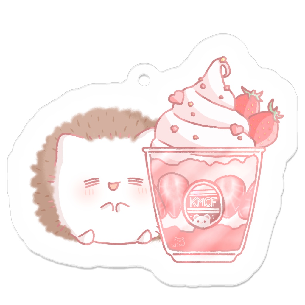 はりねずみとストロベリーパフェ🍓