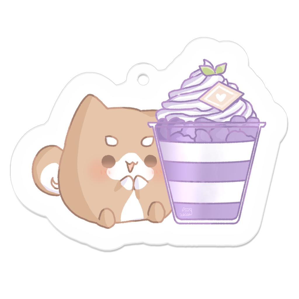 しばいぬ と ぶどうのシマシマゼリー