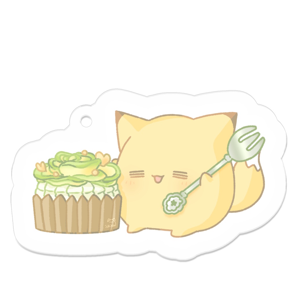 きつねと青リンゴのローズケーキ