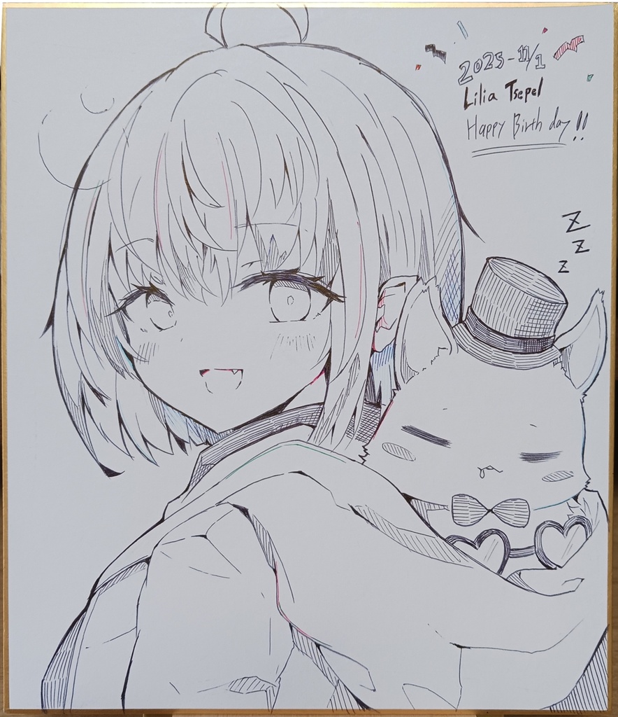 リリア・ツェペル2025年バースデー記念色紙（半額寄付）