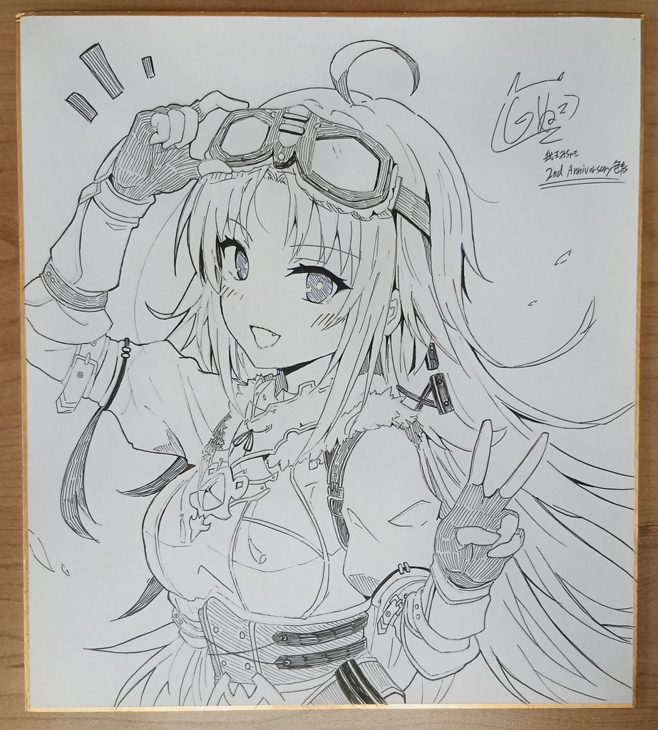 我王みちゃき2周年記念色紙(直筆サイン入り)