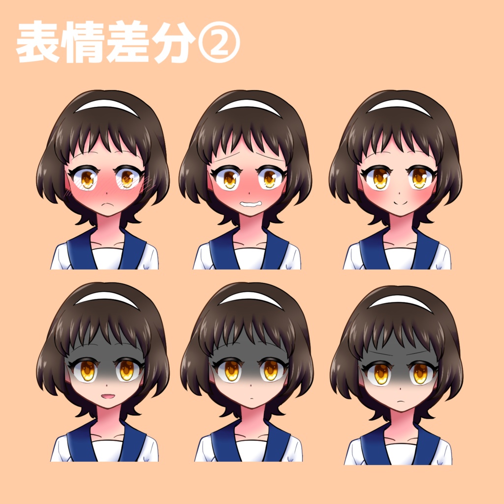 【立ち絵素材】セーラー服女子