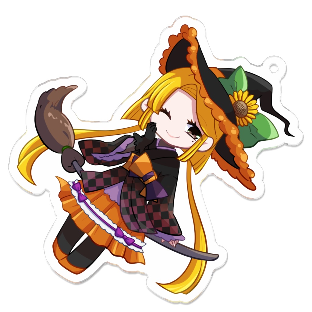 ひまわりハロウィンアクキー