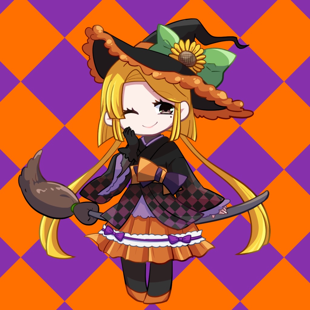 ひまわりハロウィンアクキー