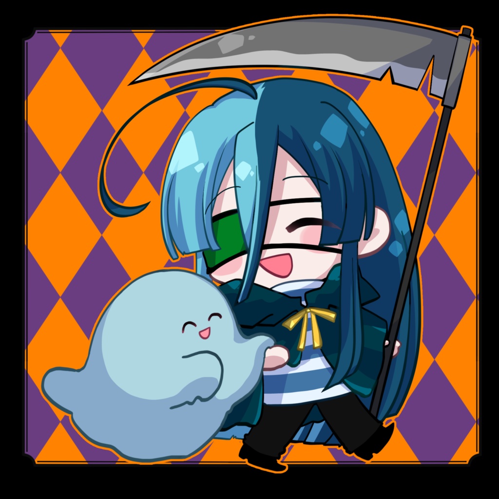 藍＆嫁ハロウィンアクキー