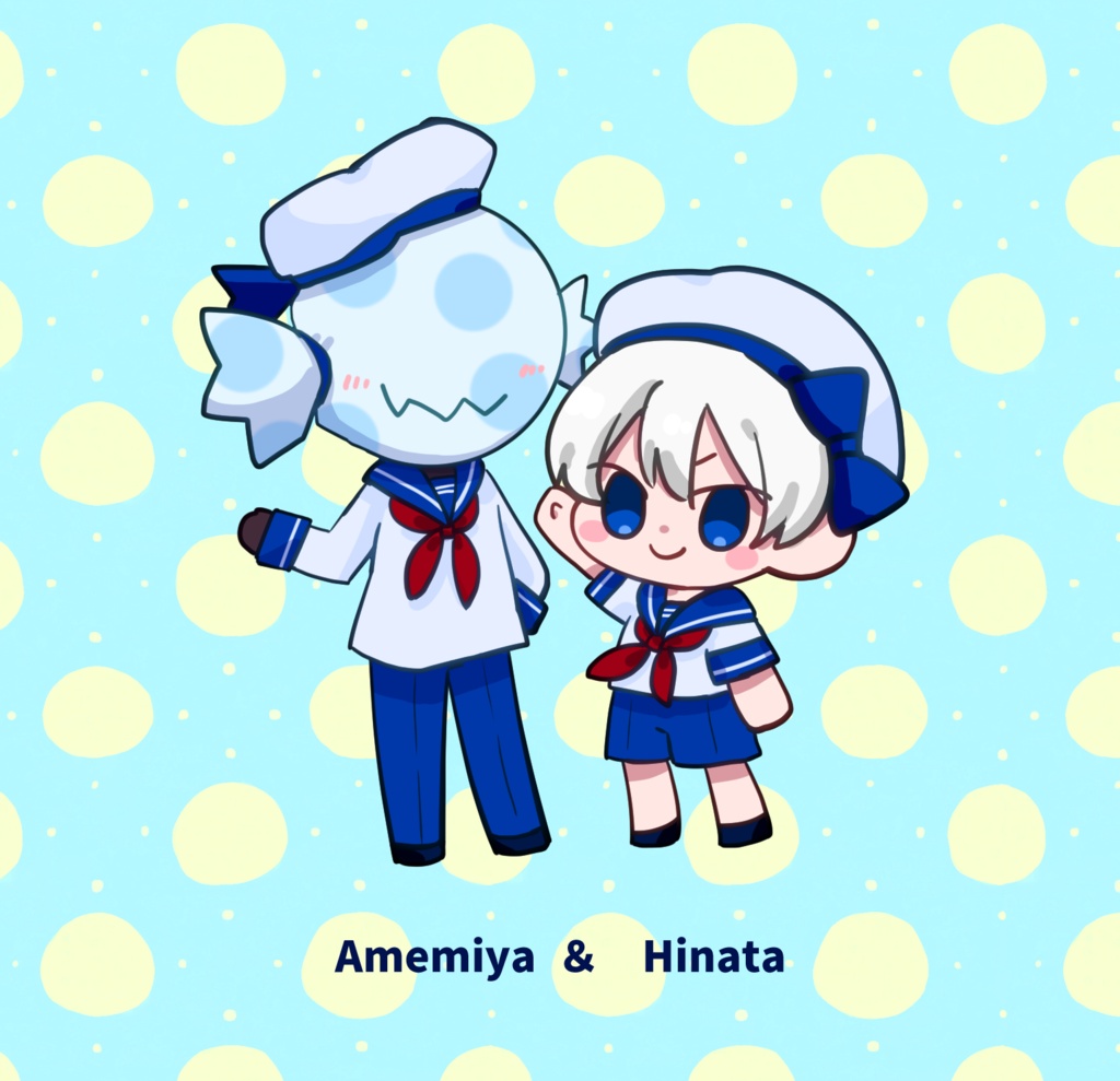 飴宮＆ヒナタマリンアクキー