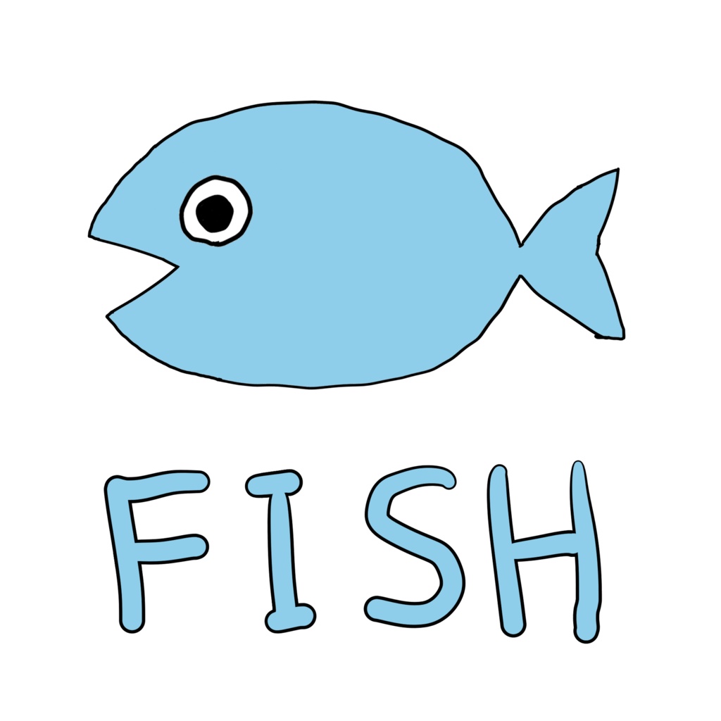 FISH_Tシャツ(青var)