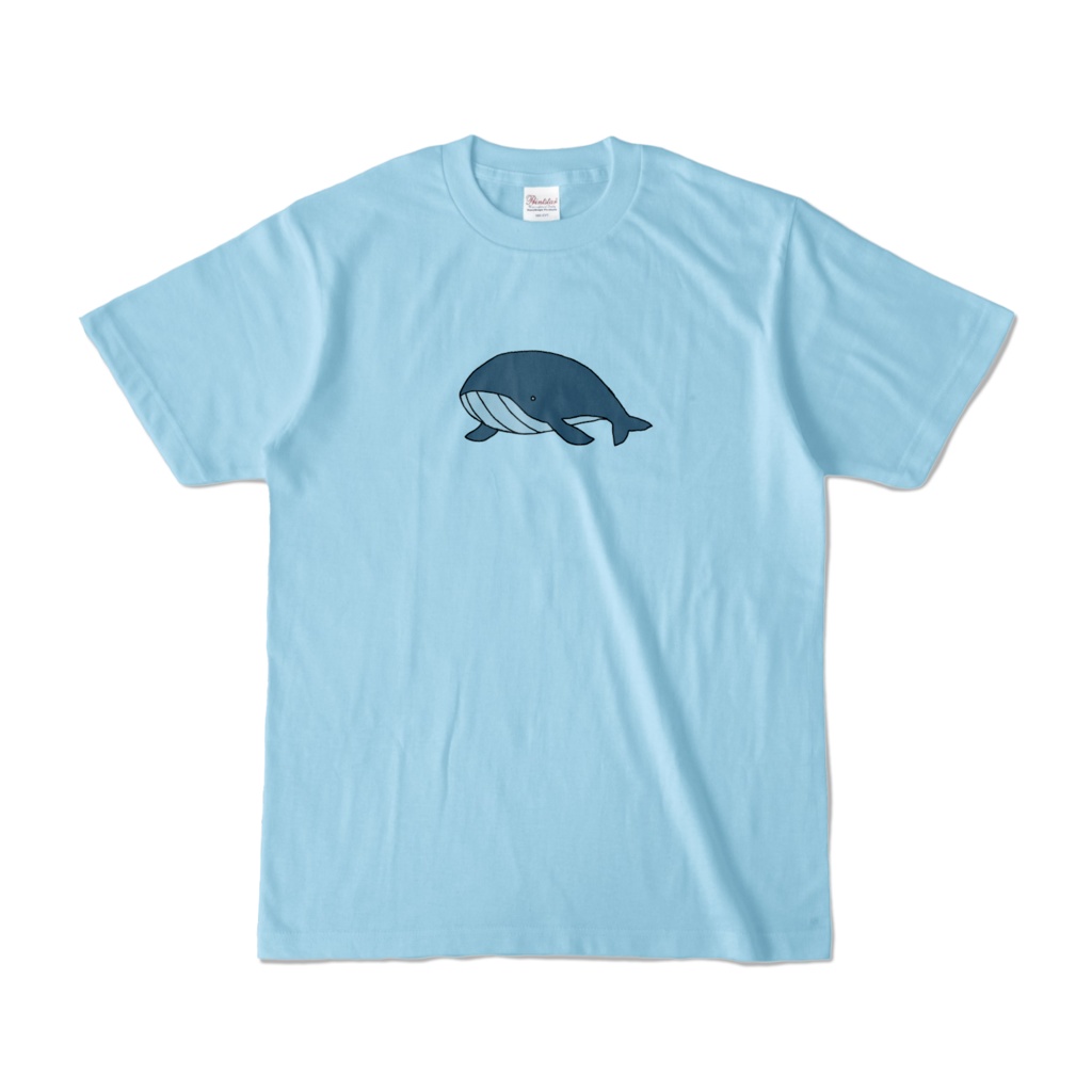 whale_Tシャツ(ブルー)
