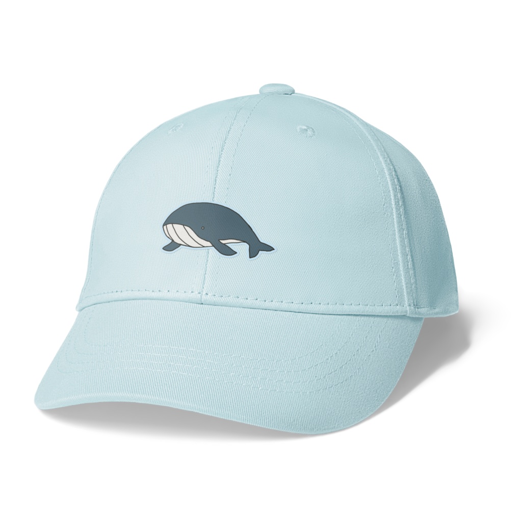 whale_キャップ(ブルー)