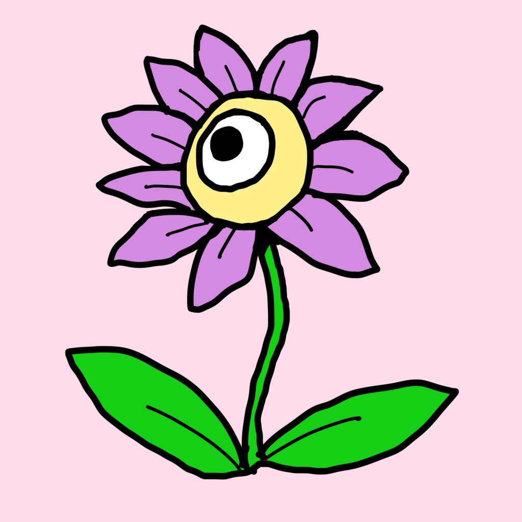 目玉フラワー_マグカップ