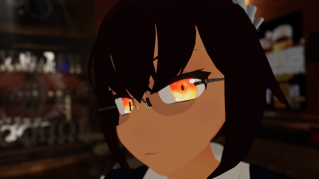 【VRChat想定】フレームレス眼鏡