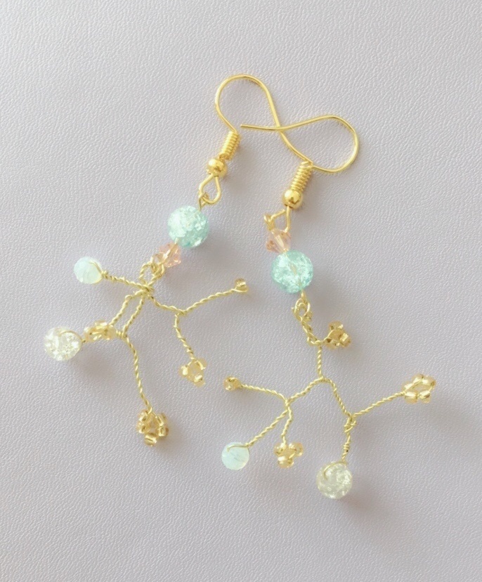 マーメイド珊瑚ピアス