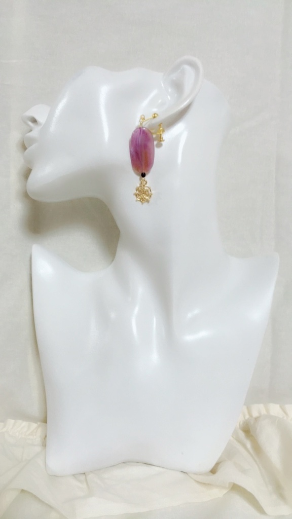 クモの巣イヤリング