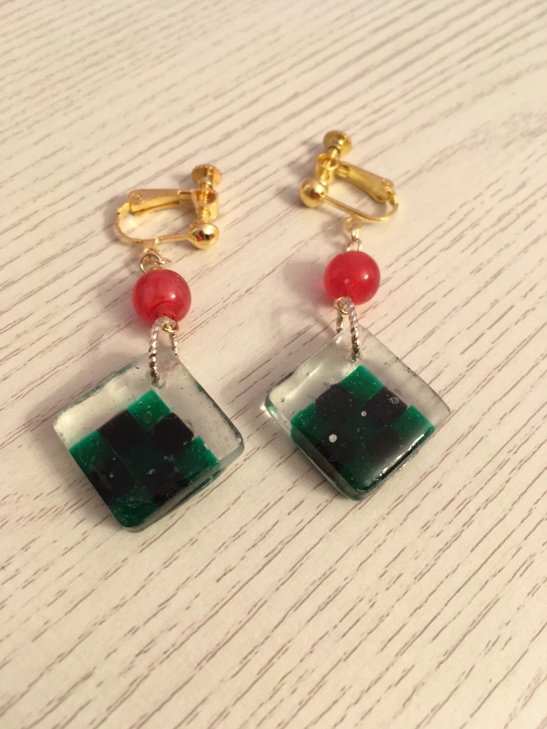 ♦︎鬼滅の刃♦︎竈門炭治郎イメージイヤリング