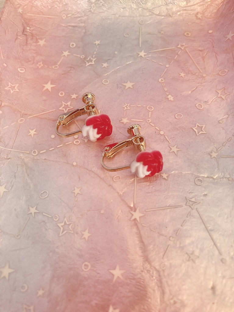 ♦︎ツイステ♦︎薔薇を塗ろうピアス/イヤリング