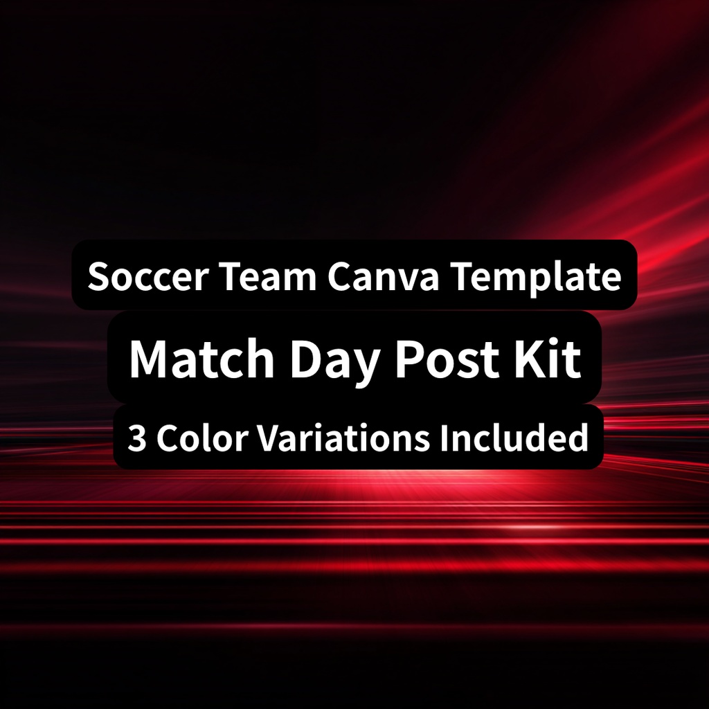 サッカーチーム向け 試合告知グラフィック素材セット