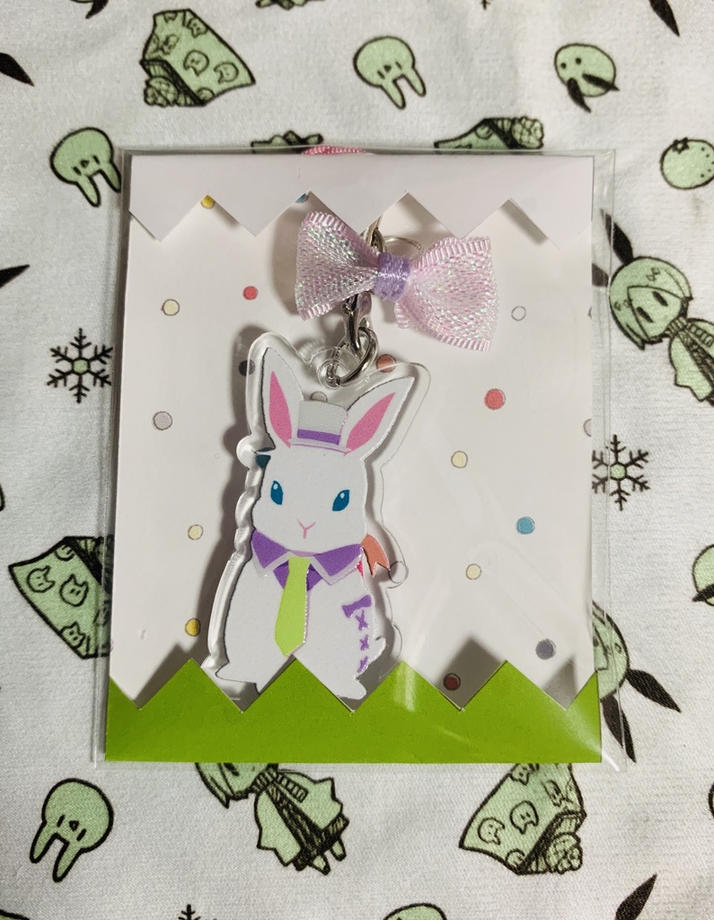 リボンのうさぎアクキー